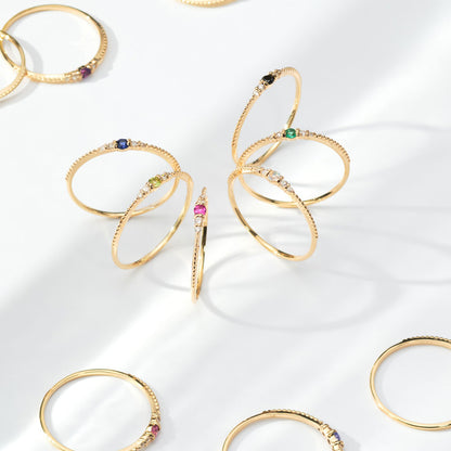 K10 誕生石 ミルデザインリング（9月：サファイア）｜36-1819