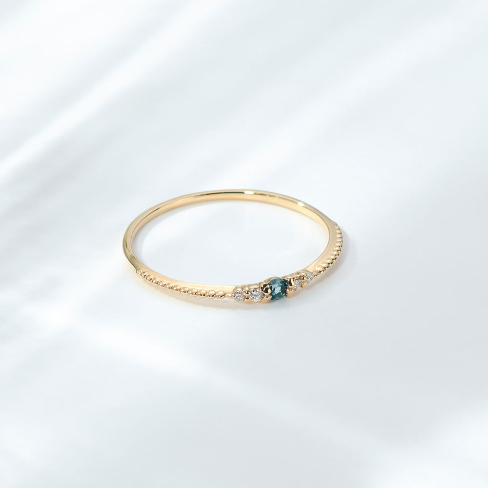 K10 誕生石 ミルデザインリング（11月：ロンドンブルートパーズ）｜36