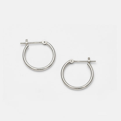 Pt900 シンプル フープピアス ❘ 95-8102