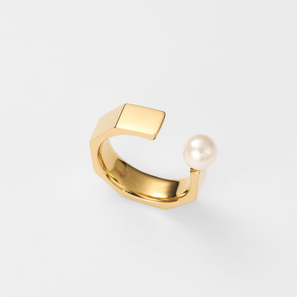 【lilo】Octagon pearl ring