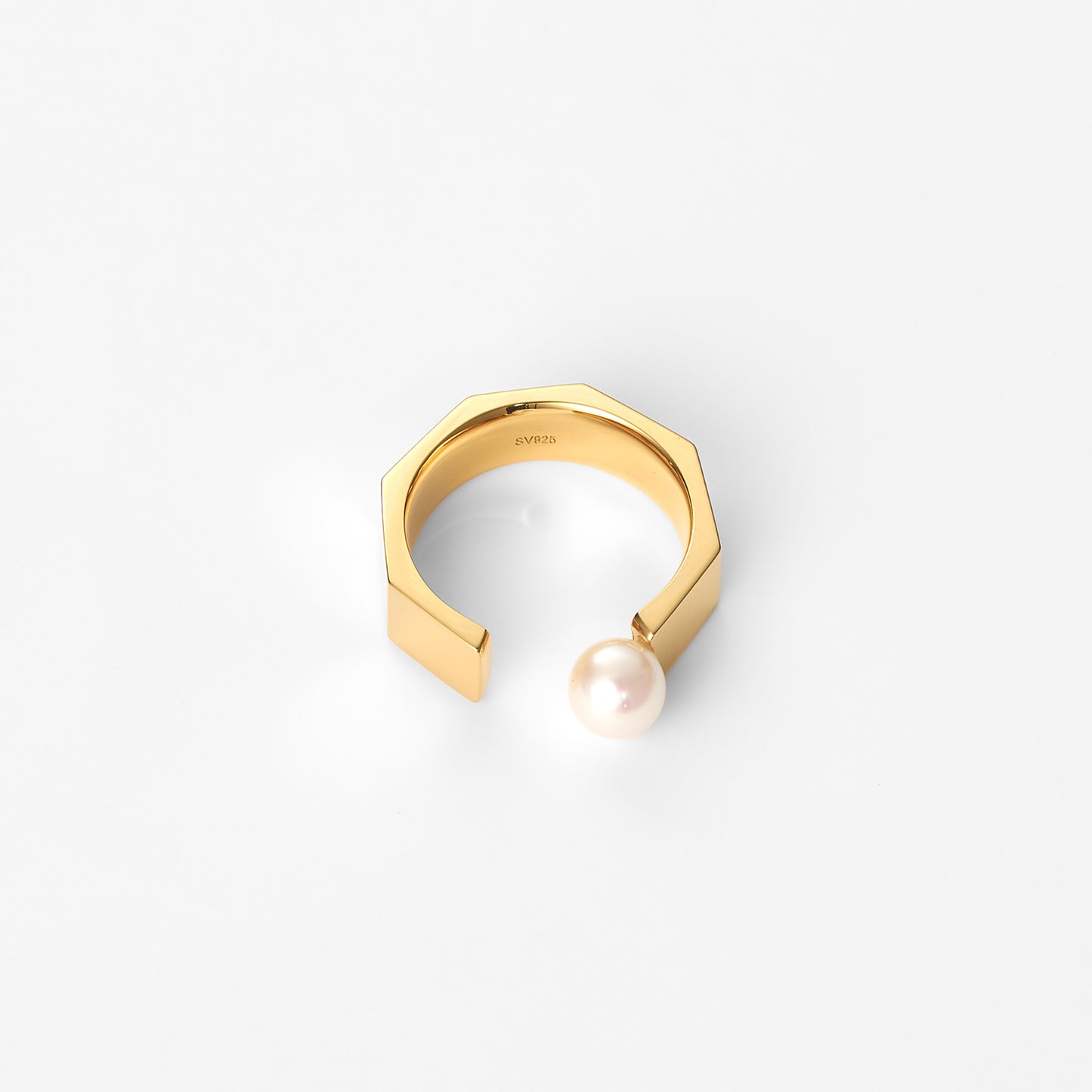 【lilo】Octagon pearl ring