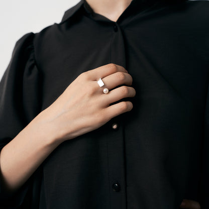 【lilo】Octagon pearl ring