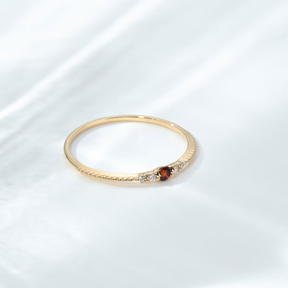 【受注生産】K10 ガーネット＆ダイヤモンド リング｜36-1811