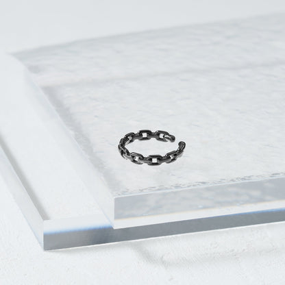 SV925 ユニセックス チェーン風 イヤーカフ（W/Y/B）