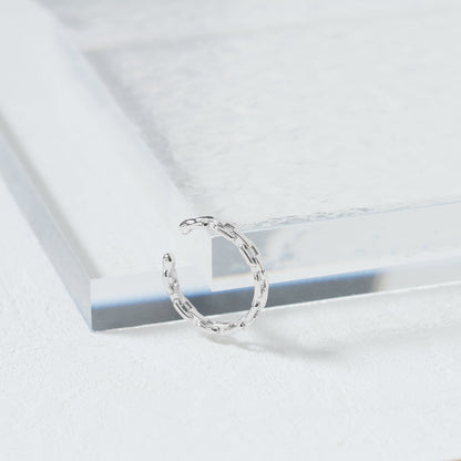 SV925 ユニセックス チェーン風 イヤーカフ（W/Y/B）