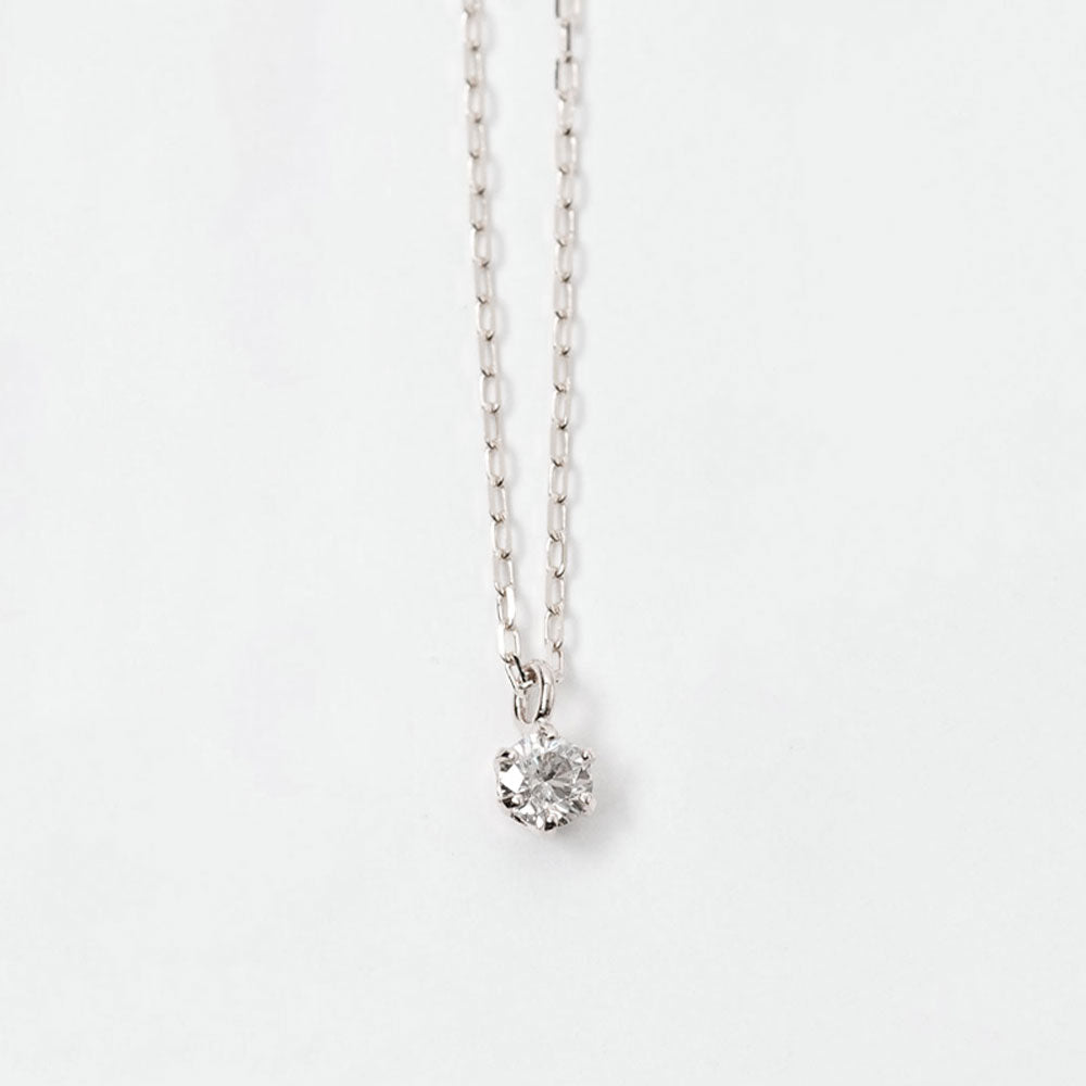 K10WG ダイヤモンド 0.05ct ネックレス ｜63-8028