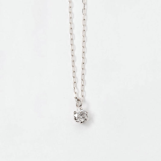 K10WG ダイヤモンド 0.05ct ネックレス ｜63-8028