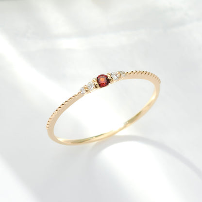 【受注生産】K10 ガーネット＆ダイヤモンド リング｜36-1811