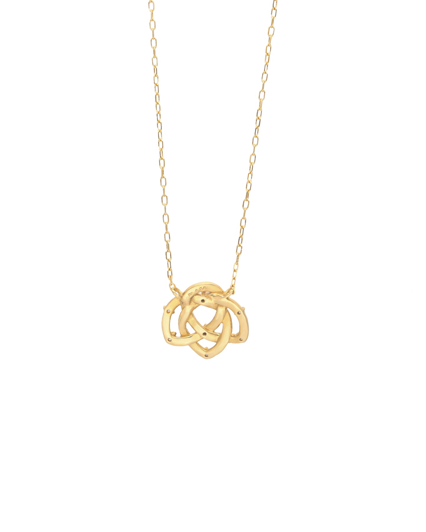 【andiima】MIZUHIKI Leaf   Diamond Necklace(small)