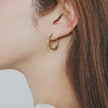 SV925 ユニセックス チェーン風 イヤーカフ（W/Y/B）