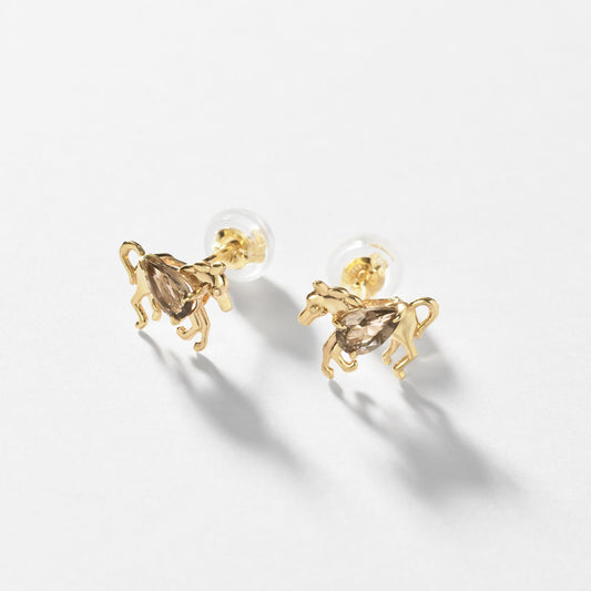 K10 ホース カラーストーン ピアス｜43-8664