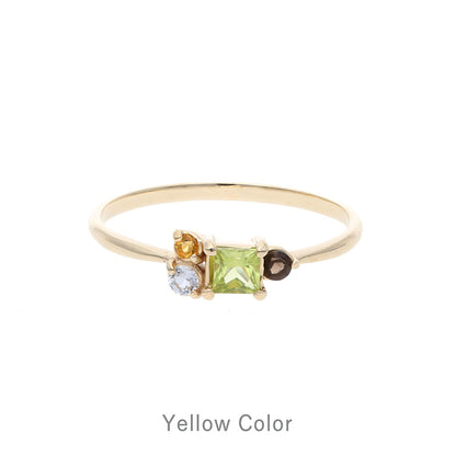 [Made to order] K10 color stone ring | 36-2151-2155