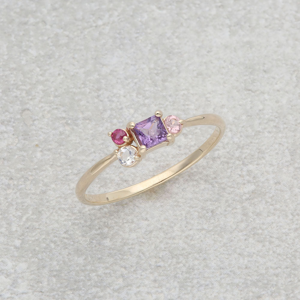 [Made to order] K10 color stone ring | 36-2151-2155