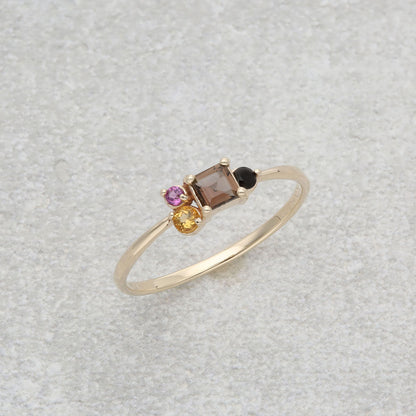 [Made to order] K10 color stone ring | 36-2151-2155