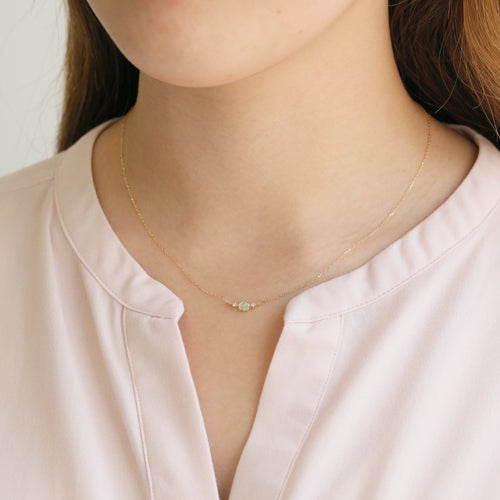 [Auf Bestellung] K10 Opal Halskette | 60-8161