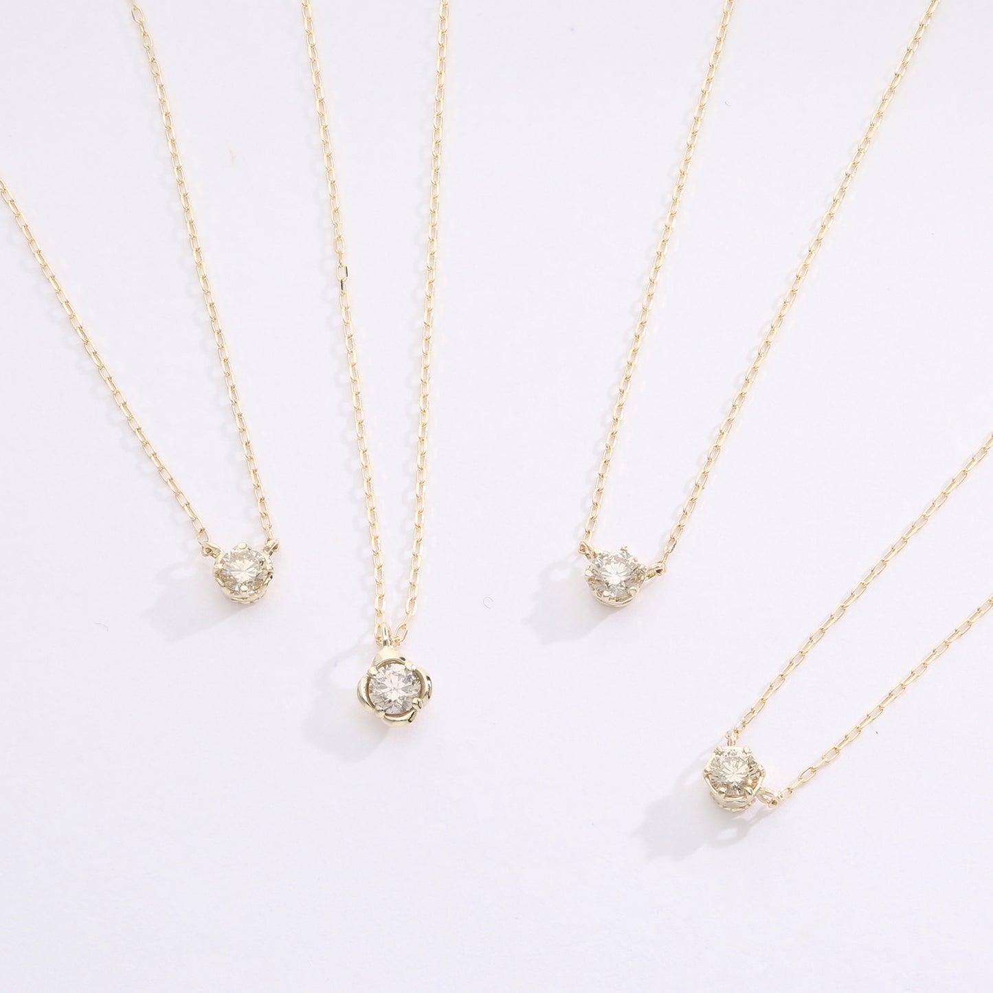 [Made to order] K10 diamond 0.10ct necklace｜60-8176