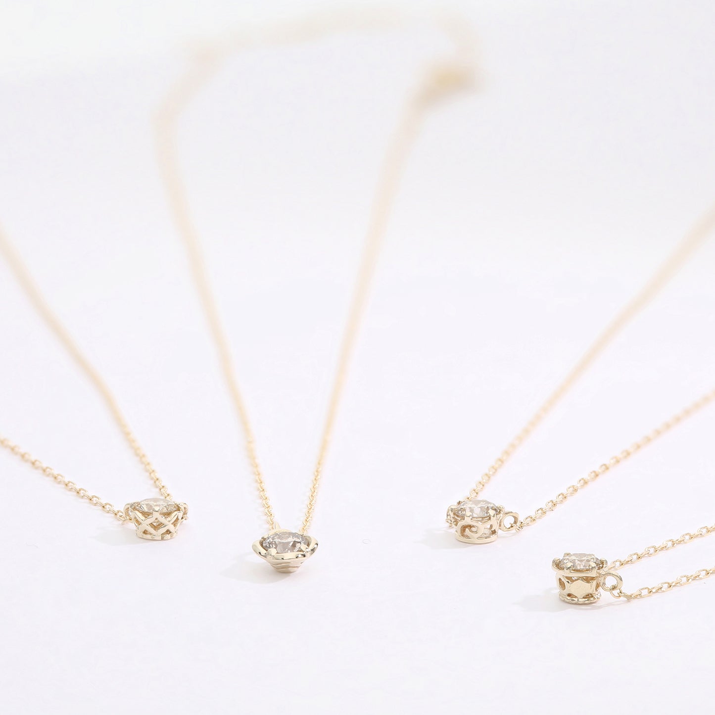 [Made to order] K10 diamond 0.10ct necklace｜60-8176