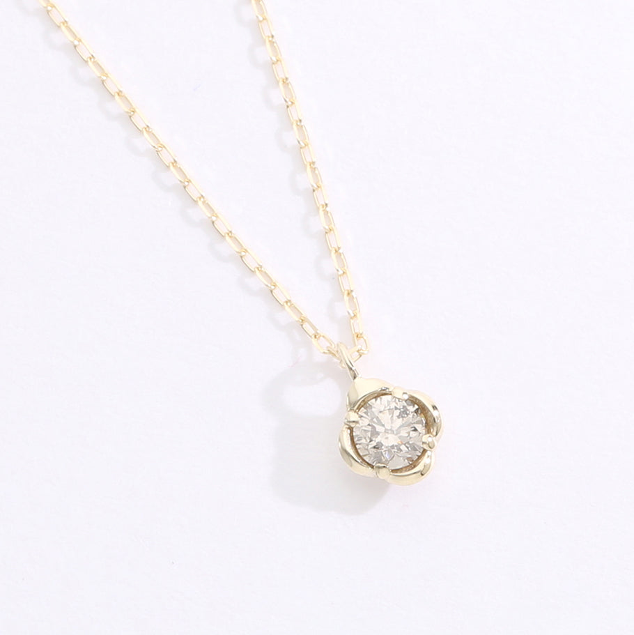 [Made to order] K10 diamond 0.10 necklace | 60-8177