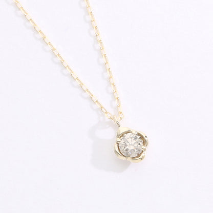 [Made to order] K10 diamond 0.10 necklace | 60-8177