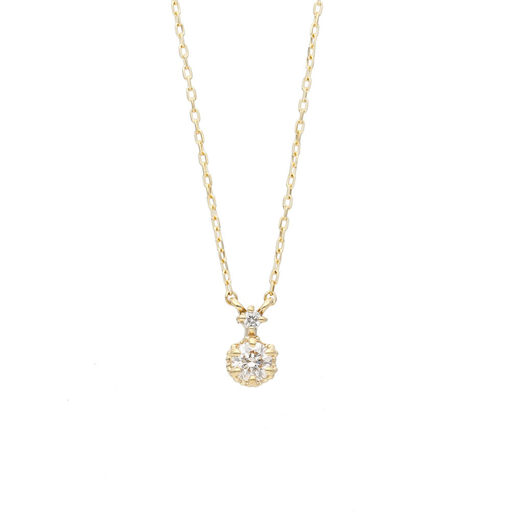 [Made to order] K10 diamond 0.10ct necklace | 60-9143