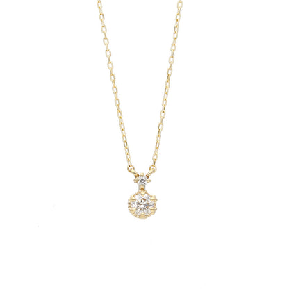 [Made to order] K10 diamond 0.10ct necklace | 60-9143