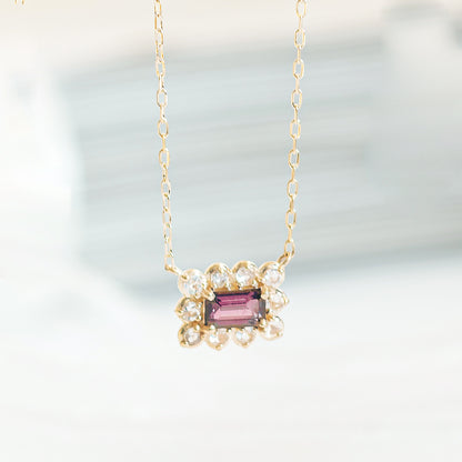 K10 rhodolite garnet necklace｜63-3300