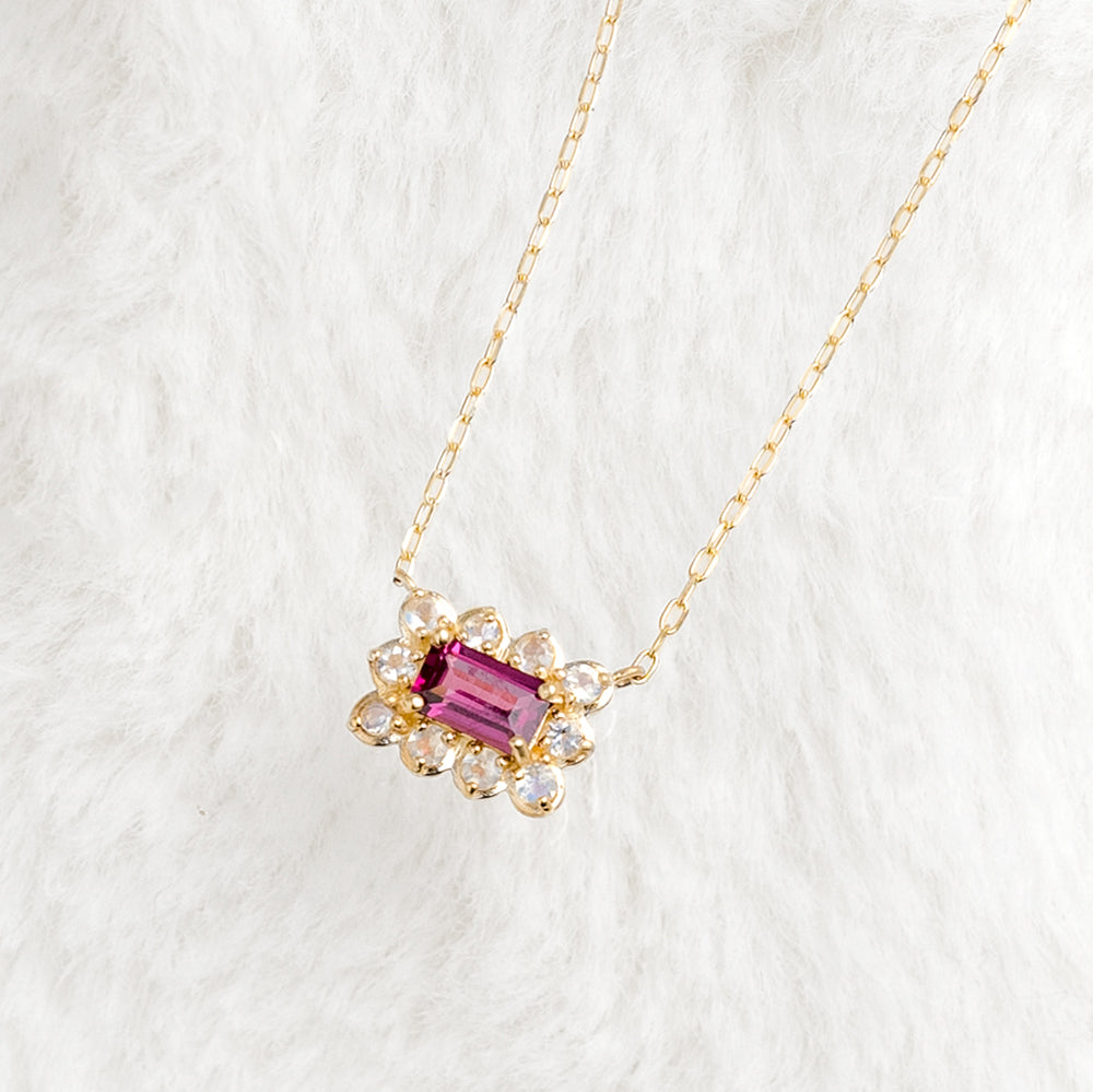 K10 rhodolite garnet necklace｜63-3300