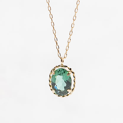 K18 green quartz necklace｜63-3316