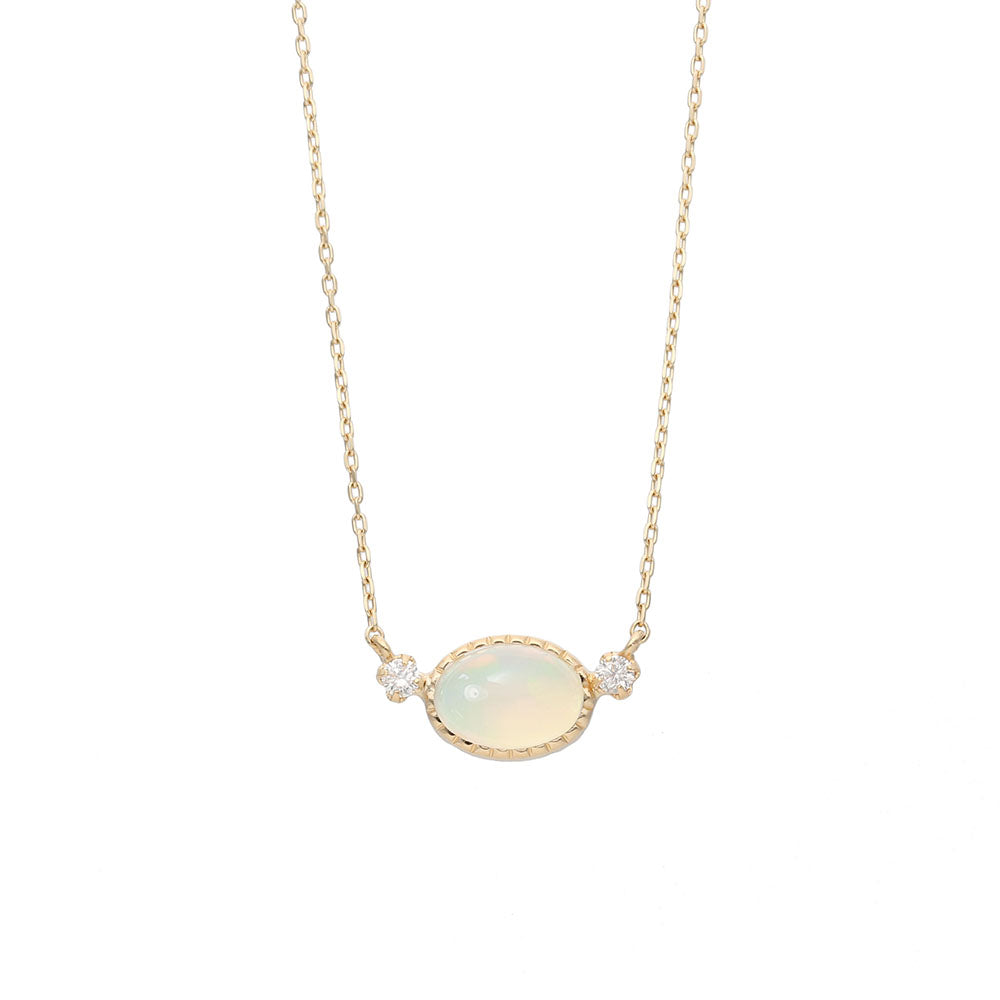 [Made to order] K10 Opal Necklace | 63-3805