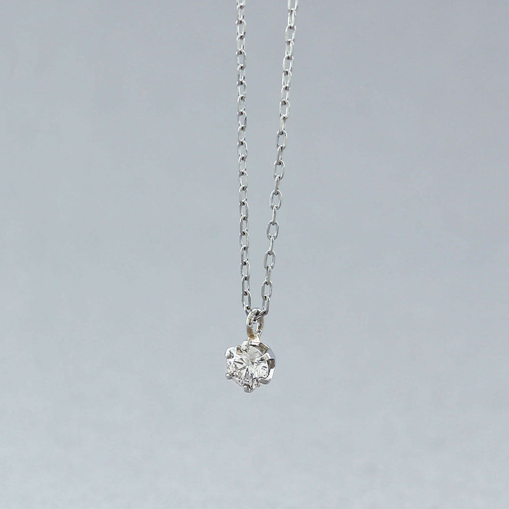 Platinum diamond 0.10ct necklace |63-7878