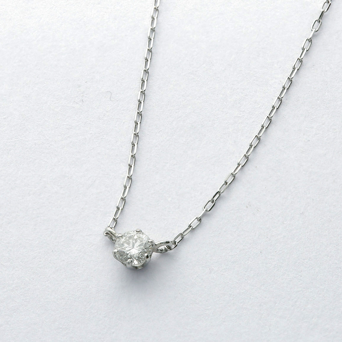 Platinum diamond 0.10ct necklace |63-7879