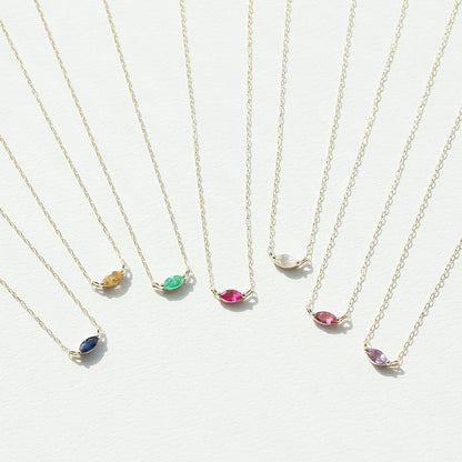 [Made-to-order] K10 birthstone necklace |63-8001-8012