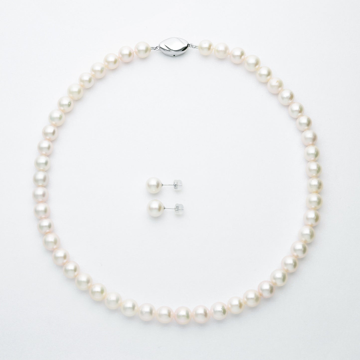 Akoya Pearl Pearl Necklace &amp; Earrings or Earrings Set | 63-8064-8065