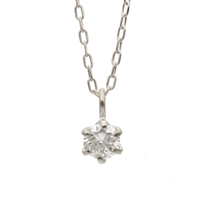 Platinum diamond 0.10ct necklace |63-7878