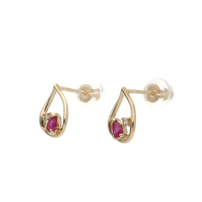 K10 Ruby Earrings | 95-1321-1322