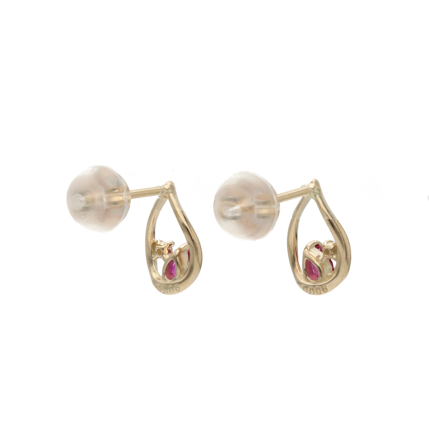 K10 Ruby Earrings | 95-1321-1322