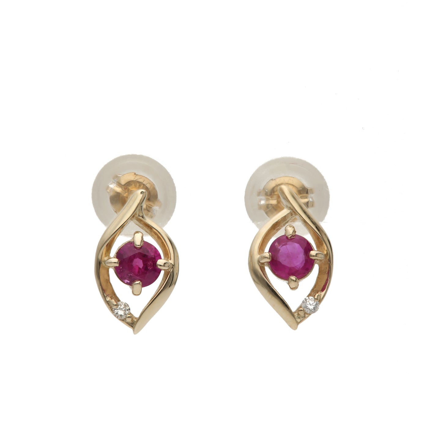 K10 Ruby Earrings | 95-1321-1322