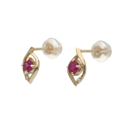 K10 Ruby Earrings | 95-1321-1322