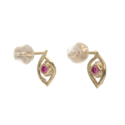 K10 Ruby Earrings | 95-1321-1322