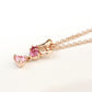 Herz-Halskette mit rosa Farbverlauf 95-2497