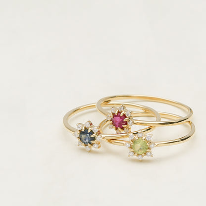 [Made-to-order] K18 birthstone ring｜96-2103-2114