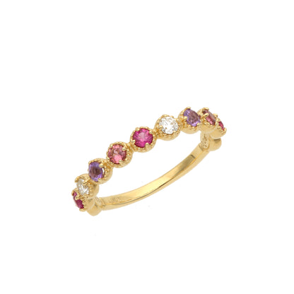 [Made to order] K18 color stone pinky ring | 96-2136-37-38