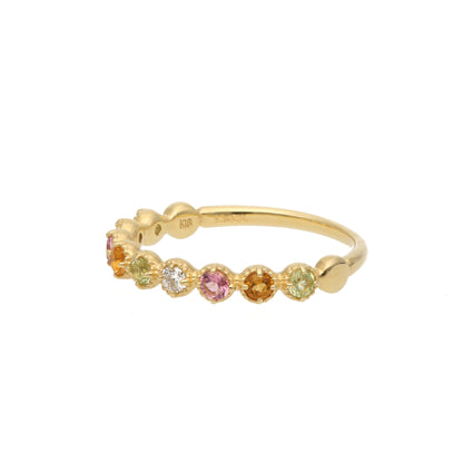 [Made to order] K18 color stone pinky ring | 96-2136-37-38