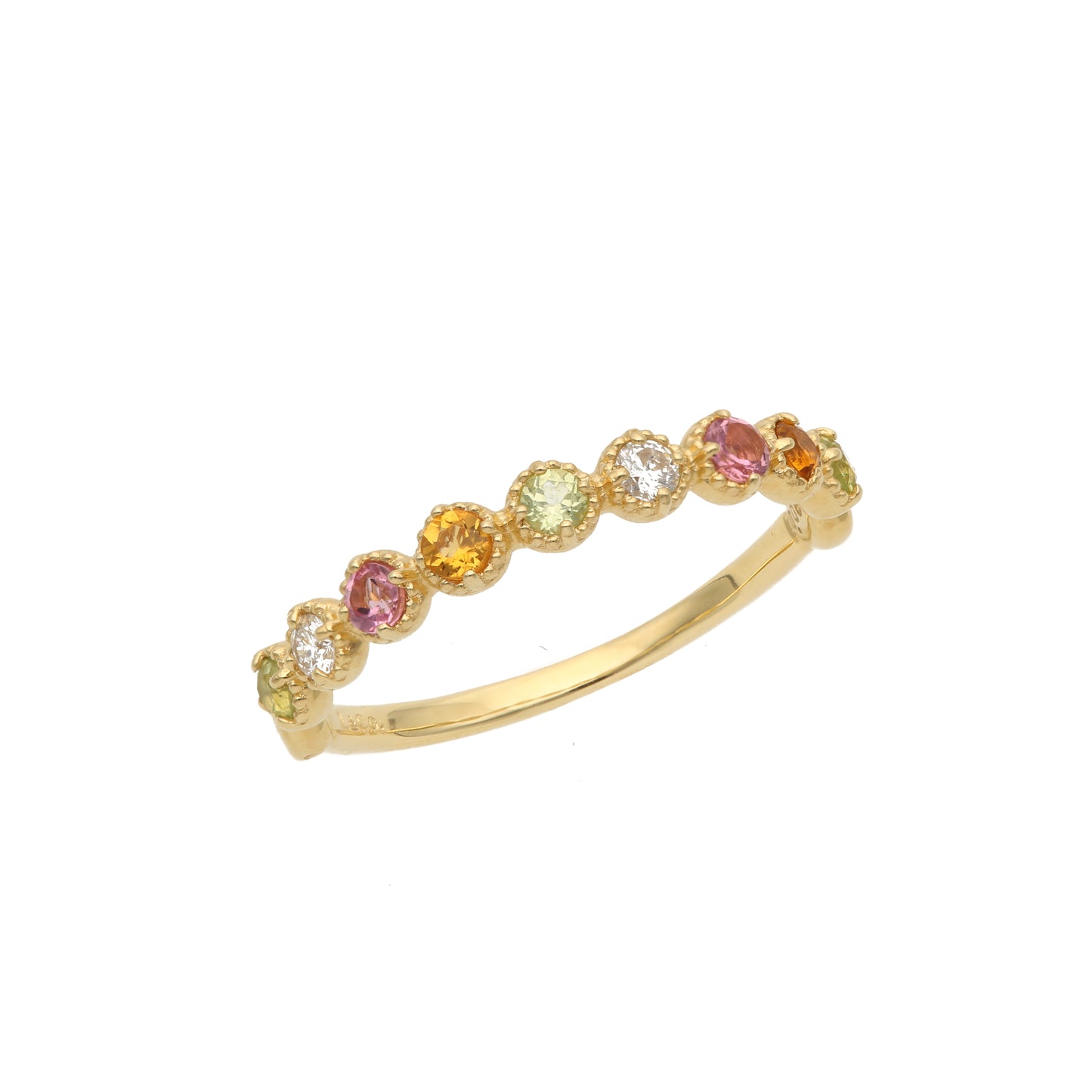 [Made to order] K18 color stone pinky ring | 96-2136-37-38