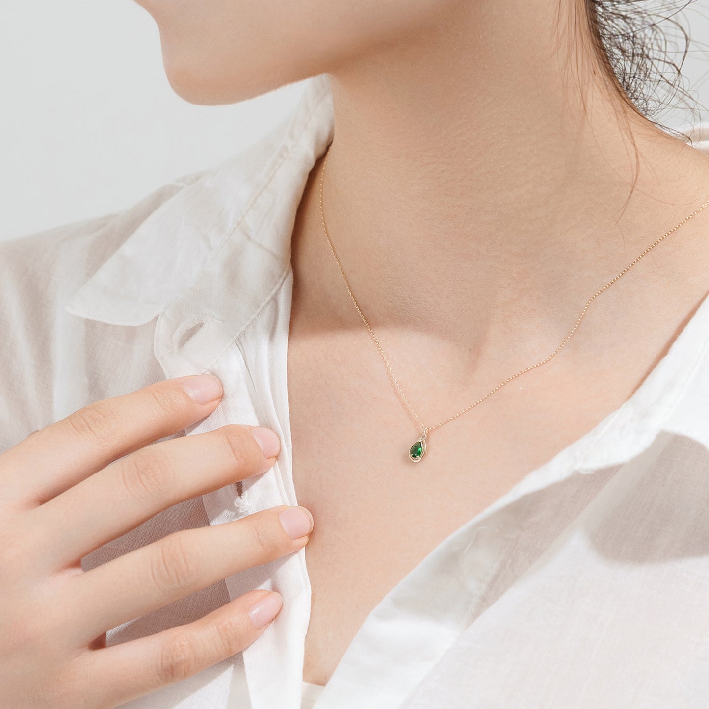 K10 Green Garnet Necklace｜60-9097