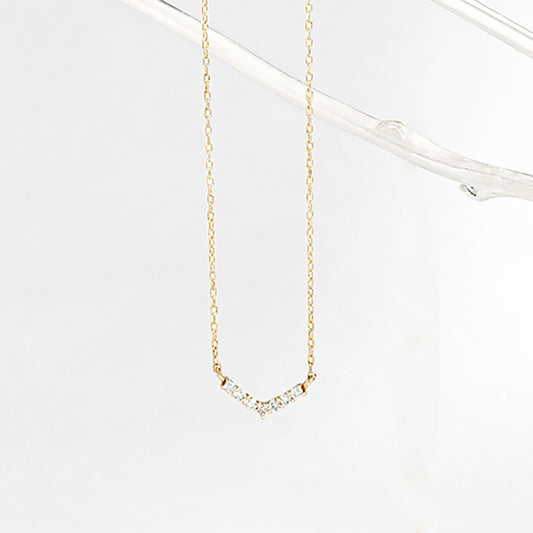 [Made to order] K10 diamond 0.04ct necklace | 60-9141