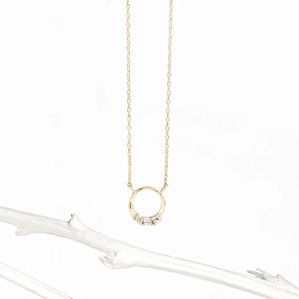 [Made to order] K10 diamond 0.03ct necklace | 60-9140