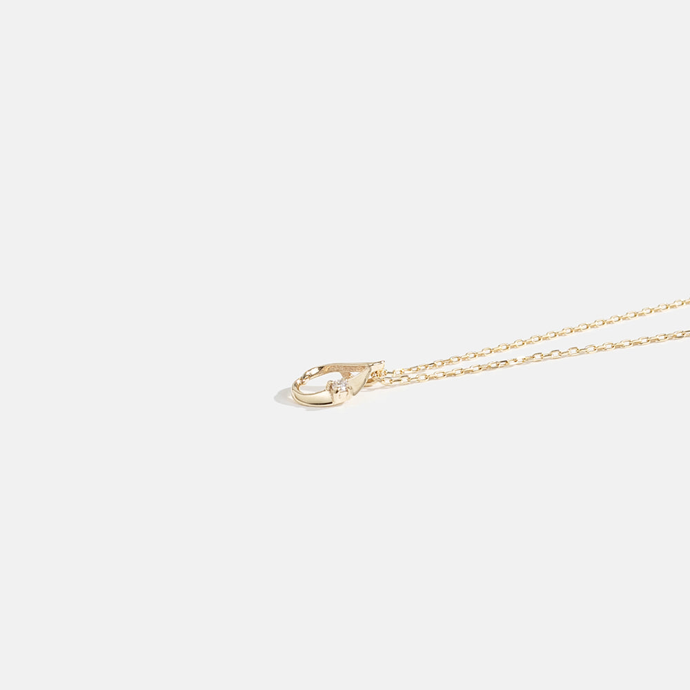 [Made to order] K10 diamond 0.01ct necklace | 60-9142