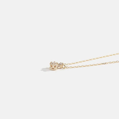 [Made to order] K10 diamond 0.10ct necklace | 60-9143