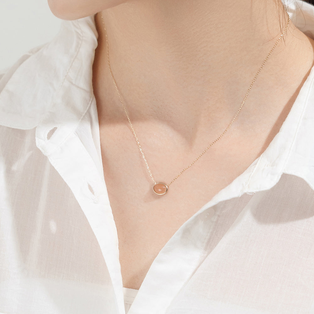 K10 Orange Moonstone Necklace ｜ 63-3339